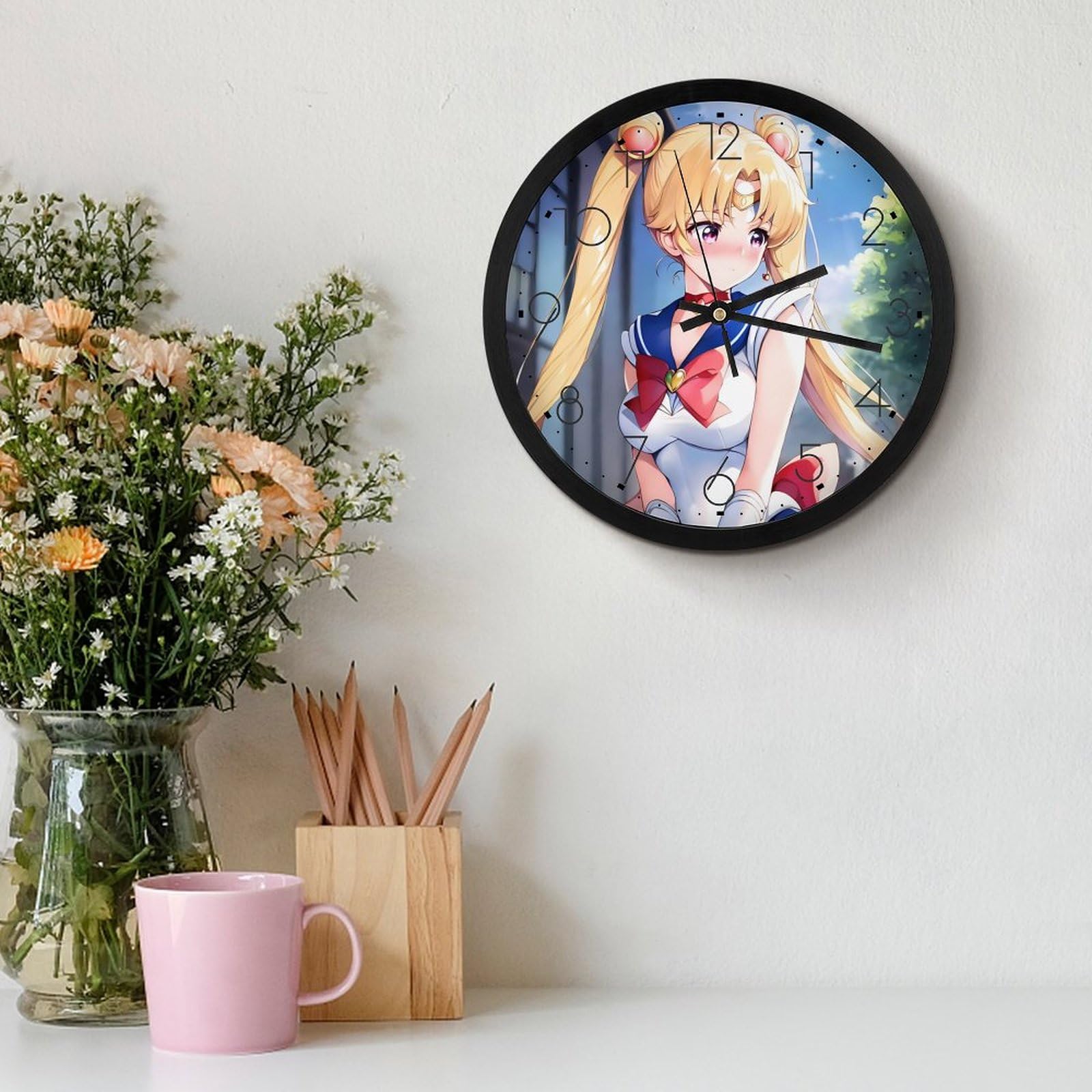 Amazon.co.jp: 掛け時計 美少女戦士 セーラームーン アニメ 壁掛け時計